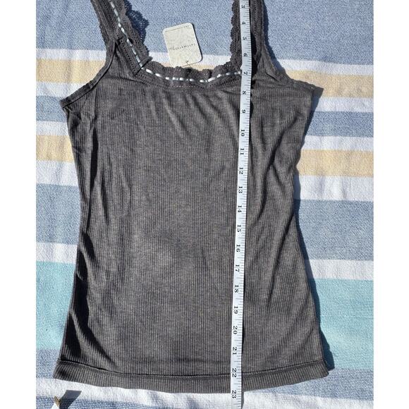 NWT, Free People Only You Tank - Heather Grey Crochet Detail, Sz S - Picture 4 of 6